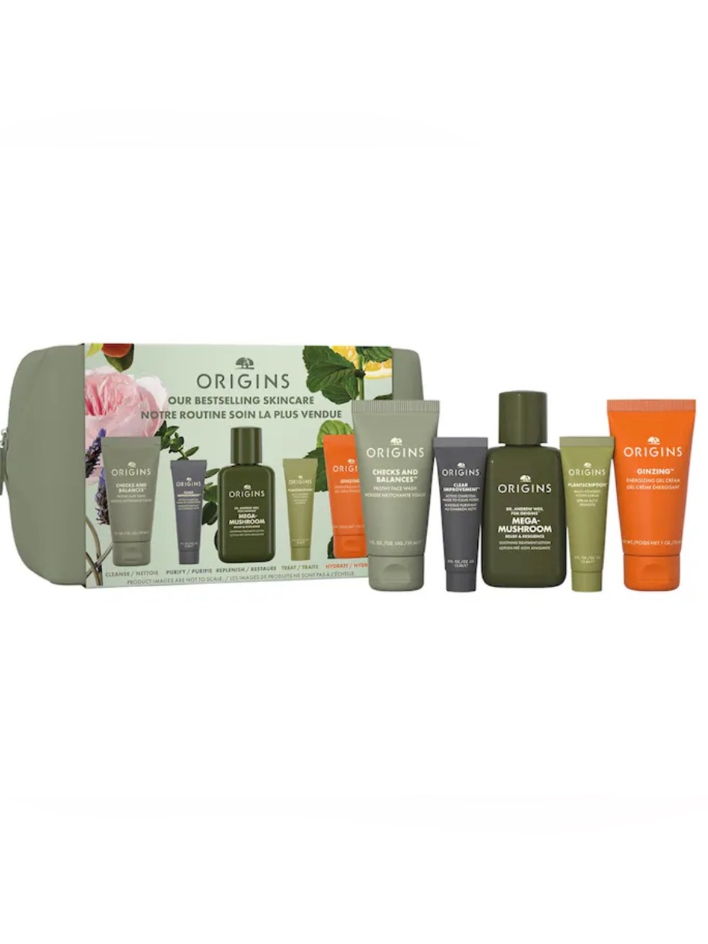 Origins 6 Piece Travel Size Cleansing & Moisturizing Best-Sellers Skincare Set